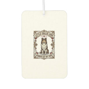Collie Dog Lover Shirt with Vintage Engraving Quot Car Air Freshener