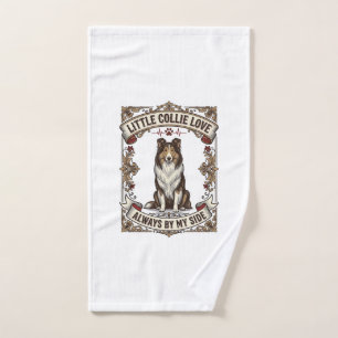 Collie Dog Lover Shirt with Vintage Engraving Quot Hand Towel