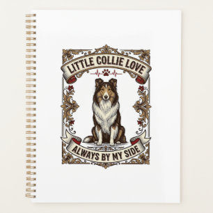 Collie Dog Lover Shirt with Vintage Engraving Quot Planner