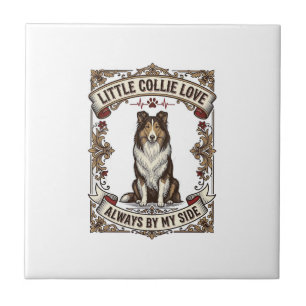 Collie Dog Lover Shirt with Vintage Engraving Quot Tile