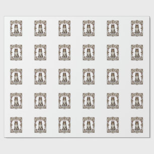 Collie Dog Lover Shirt with Vintage Engraving Quot Wrapping Paper
