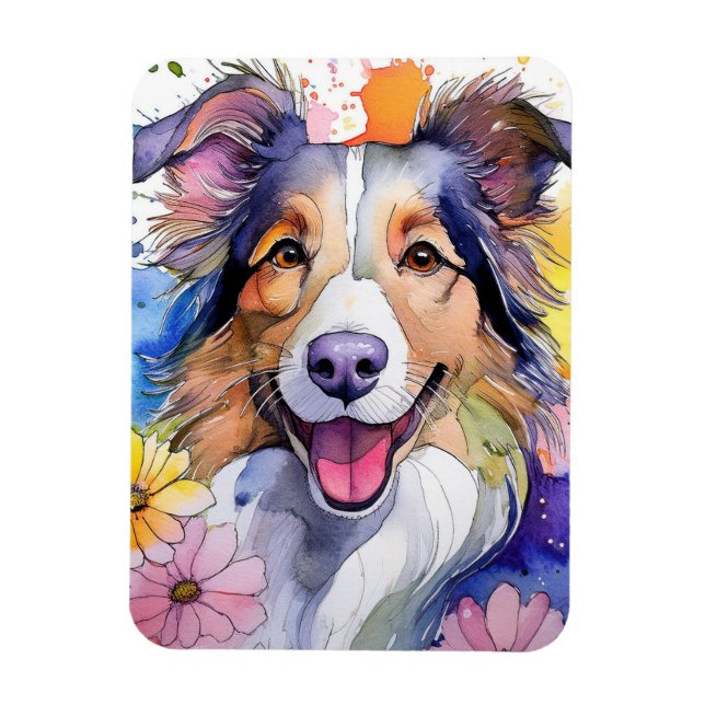 Collie Dog Photo Magnet (Vertical)