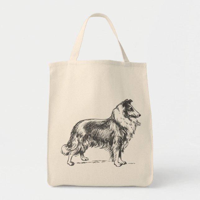 Collie Dog Tote Bag (Front)