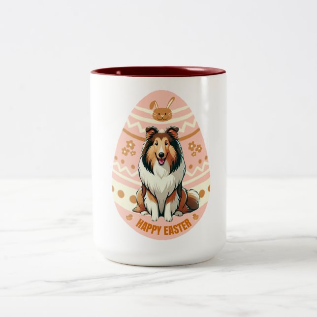 Collie Egg Two-Tone Coffee Mug (Center)