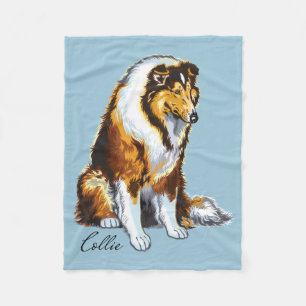 collie fleece blanket