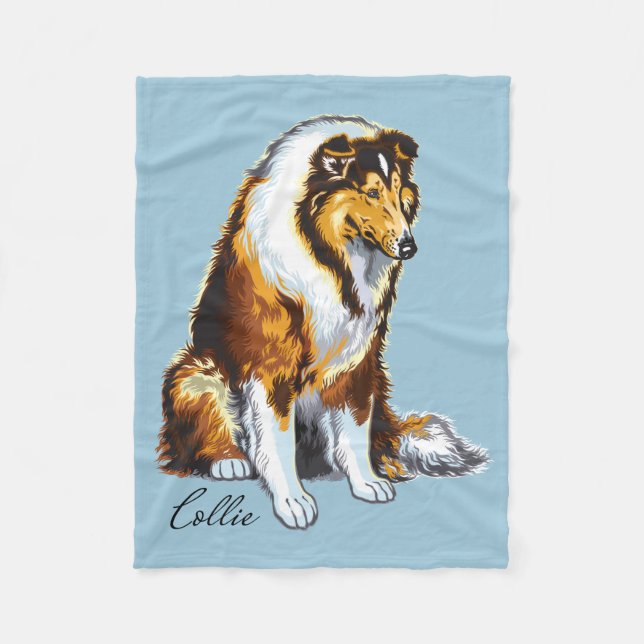 collie fleece blanket (Front)