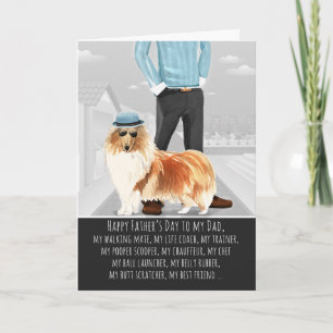 Collie from the Dog Father's Day Funny Card