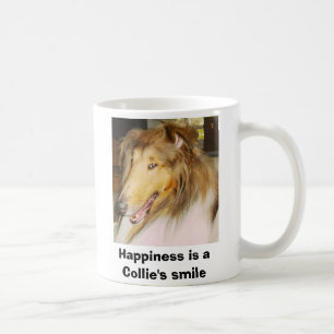 COLLIE, Happiness is a Collie's smile Coffee Mug