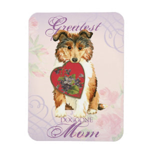 Collie Heart Mum Magnet