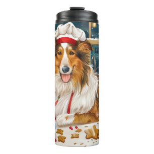 Collie Holiday Baking: Festive Christmas Thermal Tumbler
