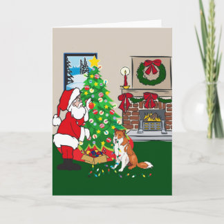 collie holiday card