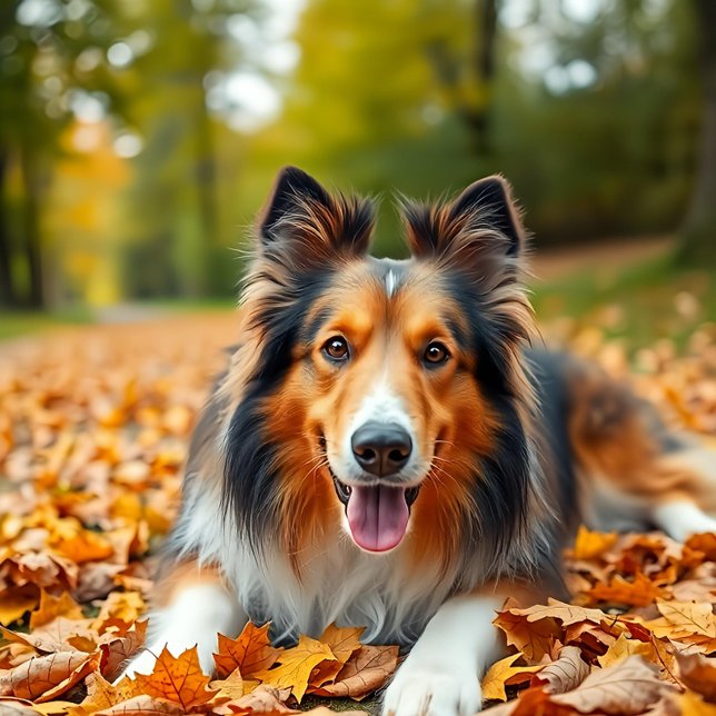 Collie in grass- découpage paper (Creator Uploaded)