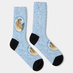 Collie in Mountains (Rough) Painting - Dog Art Socks
