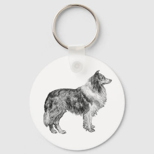 Collie Key Ring