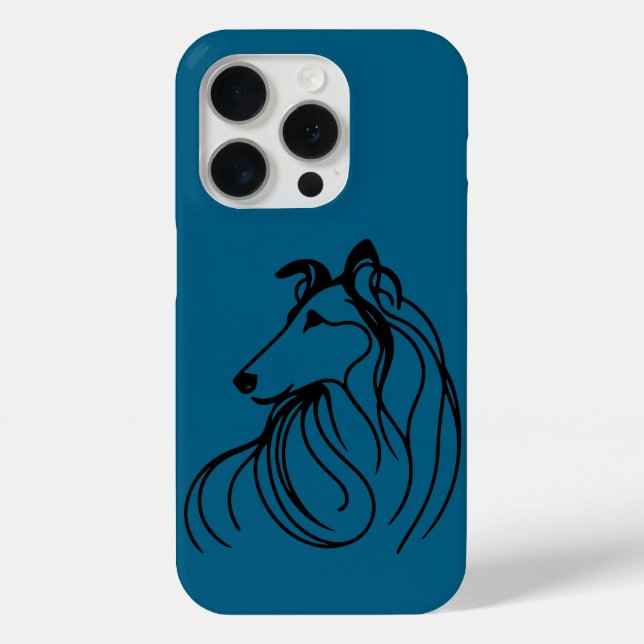 Collie Line Art Cell Phone  Case-Mate iPhone Case (Back)