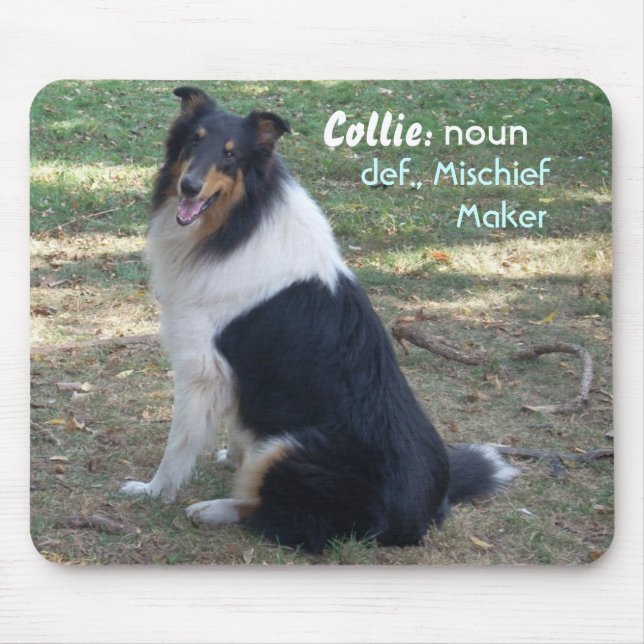 Collie: Mischief Maker Mouse Mat (Front)