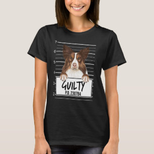 Collie Mugshot Guilty Dog T-Shirt