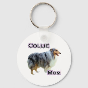 Collie Mum 4 - Keychain