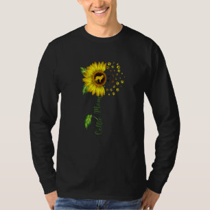 Collie Mum Sunflower Collie Dog Mum Mama T-Shirt