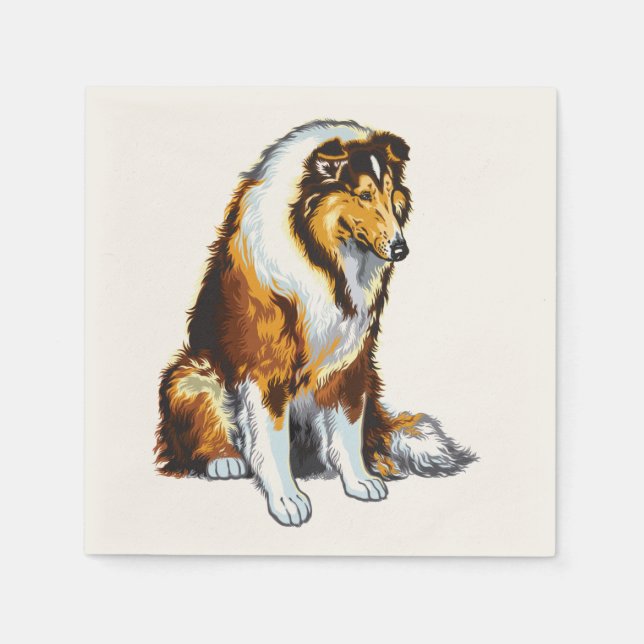 collie napkin (Front)