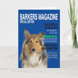 Collie Parody Magazine Cover Card