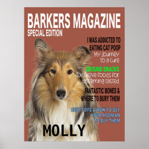 Collie Parody Magazine Cover Poster