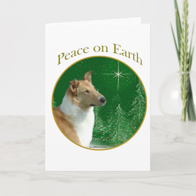 Collie Peace Holiday Card (Front)