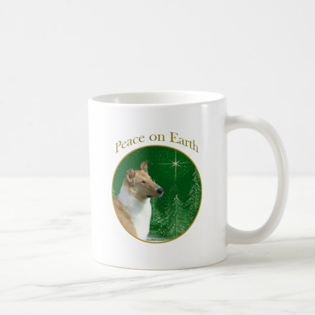 Collie Peace on Earth Coffee Mug (Right)