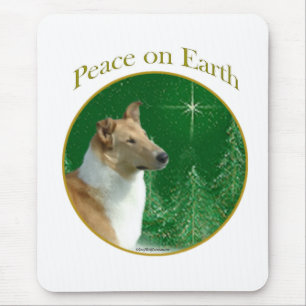 Collie Peace on Earth Mouse Mat