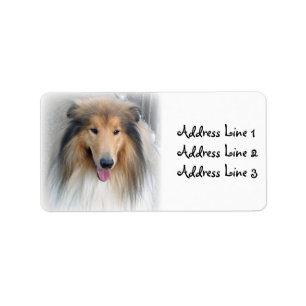 Collie Photo Address Label
