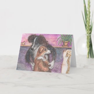 Collie-practor, Border Collie Chiropractor Blank Card