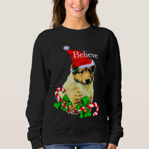 Collie Puppy Christmas Merry Sweatshirt