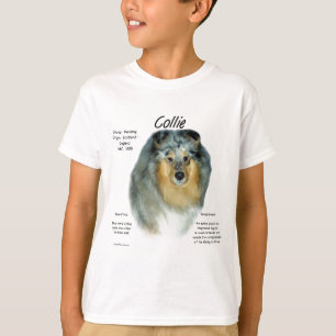 Collie (rough merle) History Design T-Shirt