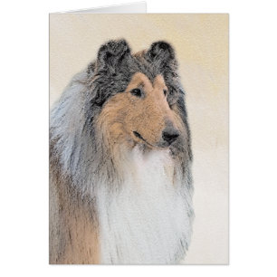 Collie (Rough) Painting - Cute Original Dog Art