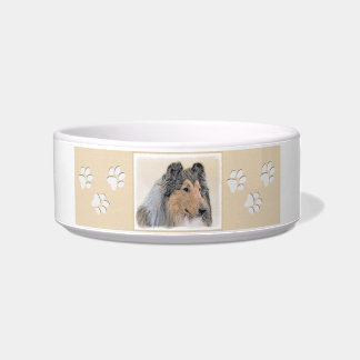Collie (Rough) Painting - Cute Original Dog Art Bowl