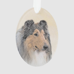 Collie (Rough) Painting - Cute Original Dog Art Ornament