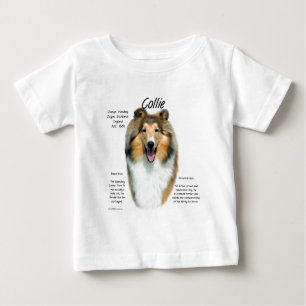Collie (sable rough) History Design Baby T-Shirt