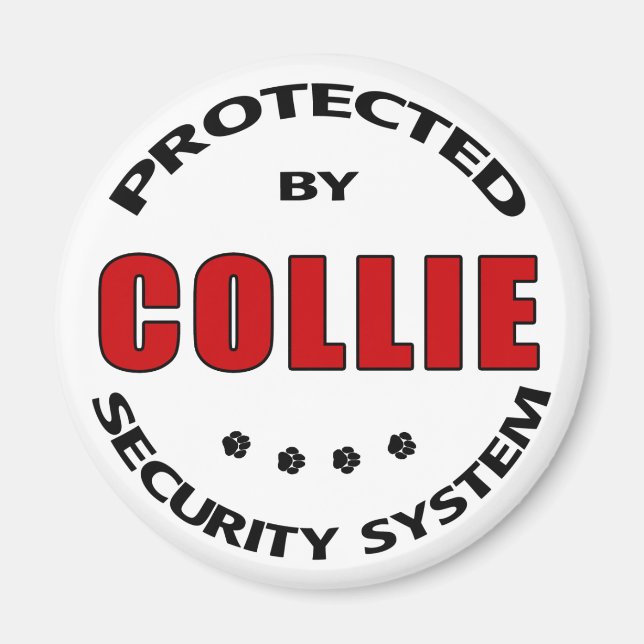 Collie Security Magnet (Front)