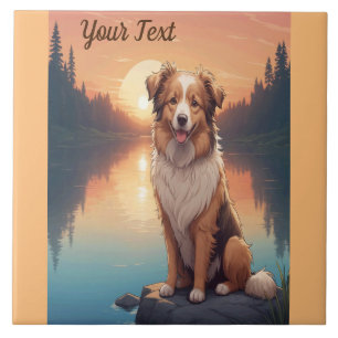 Collie Shepherd by Lake Tile