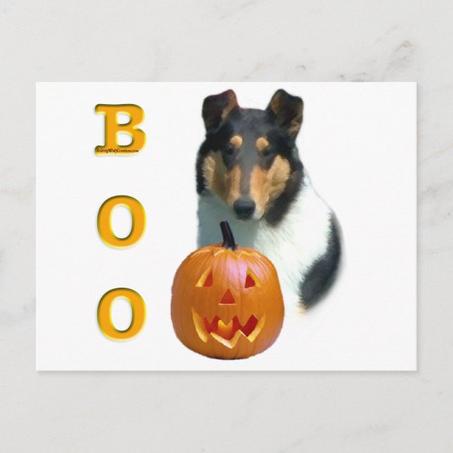 Collie (smooth) Boo Postcard (Front)