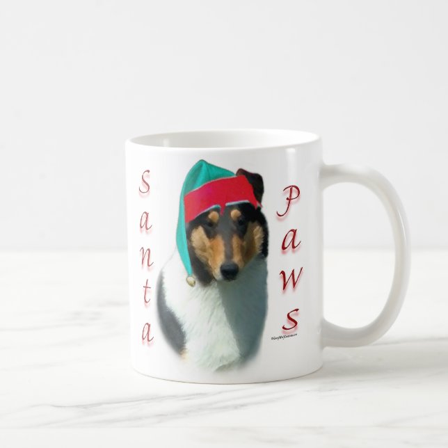 Collie (smooth) Santa Paws Coffee Mug (Right)