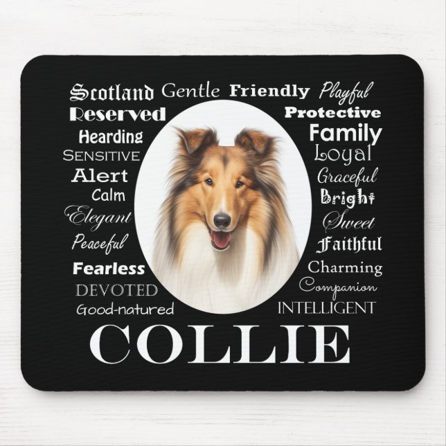 Collie Traits Mouse Mat (Front)