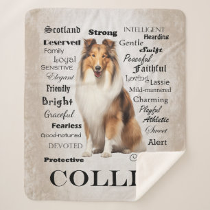 Collie Traits Sherpa Blanket