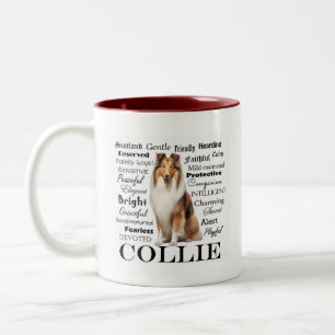 Collie Traits Two-Tone Coffee Mug