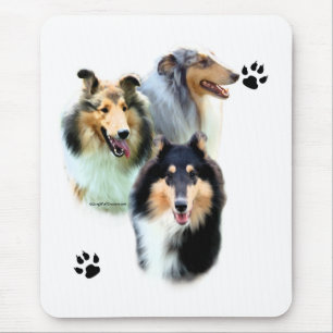 Collie Trio Mouse Mat