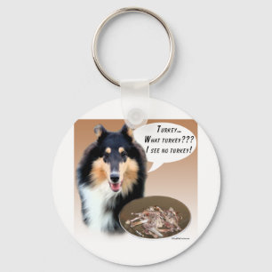 Collie Turkey Key Ring