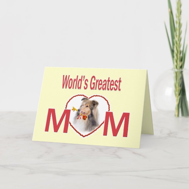 Collie World's Greatest Mum Cards (Front)