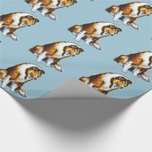 collie wrapping paper