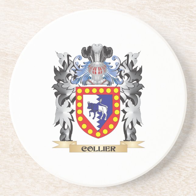 Collier Coat of Arms - Family Crest Coaster (Front)