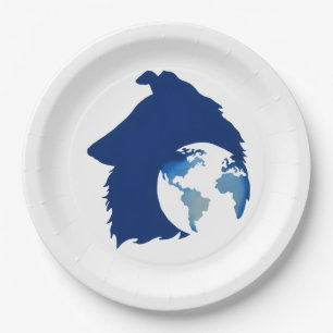 ColliesWithoutBorder logo Paper Plate